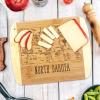 Totally Bamboo A Slice of Life North Carolina State Serving and Cutting Board, 11″ x 8.75″(North Dakota)