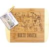Totally Bamboo A Slice of Life North Carolina State Serving and Cutting Board, 11″ x 8.75″(North Dakota)