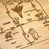 Totally Bamboo A Slice of Life North Carolina State Serving and Cutting Board, 11″ x 8.75″(North Dakota)