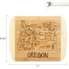 Totally Bamboo A Slice of Life North Carolina State Serving and Cutting Board, 11″ x 8.75″(Oregon)
