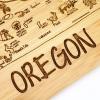 Totally Bamboo A Slice of Life North Carolina State Serving and Cutting Board, 11″ x 8.75″(Oregon)