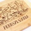 Totally Bamboo A Slice of Life North Carolina State Serving and Cutting Board, 11″ x 8.75″(Pennsylvania)