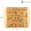 Totally Bamboo A Slice of Life North Carolina State Serving and Cutting Board, 11″ x 8.75″(Utah)