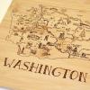 Totally Bamboo A Slice of Life North Carolina State Serving and Cutting Board, 11″ x 8.75″(Washington)