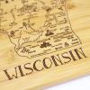 Totally Bamboo A Slice of Life North Carolina State Serving and Cutting Board, 11″ x 8.75″(Wisconsin)