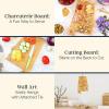 Totally Bamboo Alabama Shaped Cutting Board – Bamboo Charcuterie and Serving Board with Hang Tie for Wall Display