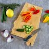 Totally Bamboo Arizona State Shaped Cutting Board and Charcuterie Serving Platter with Artwork by Fish Kiss, Includes Hang Tie for Wall Display(Alabama)