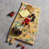 Totally Bamboo Arizona State Shaped Cutting Board and Charcuterie Serving Platter with Artwork by Fish Kiss, Includes Hang Tie for Wall Display(Alabama)