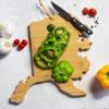 Totally Bamboo Arizona State Shaped Cutting Board and Charcuterie Serving Platter with Artwork by Fish Kiss, Includes Hang Tie for Wall Display(Alaska)