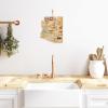 Totally Bamboo Arizona State Shaped Cutting Board and Charcuterie Serving Platter with Artwork by Fish Kiss, Includes Hang Tie for Wall Display(Arizona)