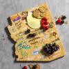 Totally Bamboo Arizona State Shaped Cutting Board and Charcuterie Serving Platter with Artwork by Fish Kiss, Includes Hang Tie for Wall Display(Arizona)