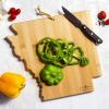Totally Bamboo Arizona State Shaped Cutting Board and Charcuterie Serving Platter with Artwork by Fish Kiss, Includes Hang Tie for Wall Display(Arkansas)