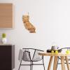 Totally Bamboo Arizona State Shaped Cutting Board and Charcuterie Serving Platter with Artwork by Fish Kiss, Includes Hang Tie for Wall Display(California)