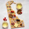 Totally Bamboo Arizona State Shaped Cutting Board and Charcuterie Serving Platter with Artwork by Fish Kiss, Includes Hang Tie for Wall Display(Delaware)