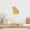 Totally Bamboo Arizona State Shaped Cutting Board and Charcuterie Serving Platter with Artwork by Fish Kiss, Includes Hang Tie for Wall Display(Georgia)