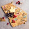 Totally Bamboo Arizona State Shaped Cutting Board and Charcuterie Serving Platter with Artwork by Fish Kiss, Includes Hang Tie for Wall Display(Georgia)