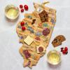 Totally Bamboo Arizona State Shaped Cutting Board and Charcuterie Serving Platter with Artwork by Fish Kiss, Includes Hang Tie for Wall Display(Illinois)