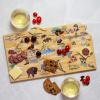 Totally Bamboo Arizona State Shaped Cutting Board and Charcuterie Serving Platter with Artwork by Fish Kiss, Includes Hang Tie for Wall Display(Kansas)