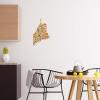 Totally Bamboo Arizona State Shaped Cutting Board and Charcuterie Serving Platter with Artwork by Fish Kiss, Includes Hang Tie for Wall Display(Maine)