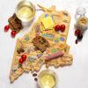 Totally Bamboo Arizona State Shaped Cutting Board and Charcuterie Serving Platter with Artwork by Fish Kiss, Includes Hang Tie for Wall Display(Maine)
