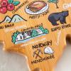 Totally Bamboo Arizona State Shaped Cutting Board and Charcuterie Serving Platter with Artwork by Fish Kiss, Includes Hang Tie for Wall Display(Michigan’s Upper Peninsula)