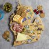Totally Bamboo Arizona State Shaped Cutting Board and Charcuterie Serving Platter with Artwork by Fish Kiss, Includes Hang Tie for Wall Display(Michigan)