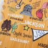Totally Bamboo Arizona State Shaped Cutting Board and Charcuterie Serving Platter with Artwork by Fish Kiss, Includes Hang Tie for Wall Display(Mississippi)