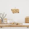Totally Bamboo Arizona State Shaped Cutting Board and Charcuterie Serving Platter with Artwork by Fish Kiss, Includes Hang Tie for Wall Display(Montana)