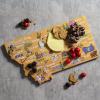 Totally Bamboo Arizona State Shaped Cutting Board and Charcuterie Serving Platter with Artwork by Fish Kiss, Includes Hang Tie for Wall Display(Montana)
