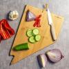Totally Bamboo Arizona State Shaped Cutting Board and Charcuterie Serving Platter with Artwork by Fish Kiss, Includes Hang Tie for Wall Display(Nevada)