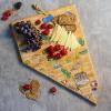 Totally Bamboo Arizona State Shaped Cutting Board and Charcuterie Serving Platter with Artwork by Fish Kiss, Includes Hang Tie for Wall Display(Nevada)