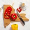 Totally Bamboo Arizona State Shaped Cutting Board and Charcuterie Serving Platter with Artwork by Fish Kiss, Includes Hang Tie for Wall Display(New York)