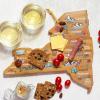 Totally Bamboo Arizona State Shaped Cutting Board and Charcuterie Serving Platter with Artwork by Fish Kiss, Includes Hang Tie for Wall Display(New York)