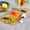Totally Bamboo Arizona State Shaped Cutting Board and Charcuterie Serving Platter with Artwork by Fish Kiss, Includes Hang Tie for Wall Display(North Carolina)