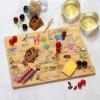 Totally Bamboo Arizona State Shaped Cutting Board and Charcuterie Serving Platter with Artwork by Fish Kiss, Includes Hang Tie for Wall Display(North Dakota)