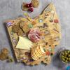 Totally Bamboo Arizona State Shaped Cutting Board and Charcuterie Serving Platter with Artwork by Fish Kiss, Includes Hang Tie for Wall Display(Ohio)