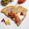 Totally Bamboo Arizona State Shaped Cutting Board and Charcuterie Serving Platter with Artwork by Fish Kiss, Includes Hang Tie for Wall Display(South Carolina)