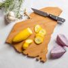 Totally Bamboo Arizona State Shaped Cutting Board and Charcuterie Serving Platter with Artwork by Fish Kiss, Includes Hang Tie for Wall Display(South Carolina)