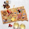 Totally Bamboo Arizona State Shaped Cutting Board and Charcuterie Serving Platter with Artwork by Fish Kiss, Includes Hang Tie for Wall Display(South Dakota)