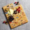 Totally Bamboo Arizona State Shaped Cutting Board and Charcuterie Serving Platter with Artwork by Fish Kiss, Includes Hang Tie for Wall Display(Utah)