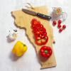Totally Bamboo Arizona State Shaped Cutting Board and Charcuterie Serving Platter with Artwork by Fish Kiss, Includes Hang Tie for Wall Display(Vermont)