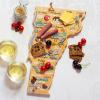 Totally Bamboo Arizona State Shaped Cutting Board and Charcuterie Serving Platter with Artwork by Fish Kiss, Includes Hang Tie for Wall Display(Vermont)