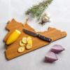 Totally Bamboo Arizona State Shaped Cutting Board and Charcuterie Serving Platter with Artwork by Fish Kiss, Includes Hang Tie for Wall Display(Virginia)