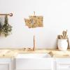 Totally Bamboo Arizona State Shaped Cutting Board and Charcuterie Serving Platter with Artwork by Fish Kiss, Includes Hang Tie for Wall Display(Washington)