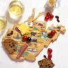 Totally Bamboo Arizona State Shaped Cutting Board and Charcuterie Serving Platter with Artwork by Fish Kiss, Includes Hang Tie for Wall Display(West Virginia)
