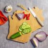 Totally Bamboo Arizona State Shaped Cutting Board and Charcuterie Serving Platter with Artwork by Fish Kiss, Includes Hang Tie for Wall Display(Wisconsin)