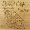 Totally Bamboo California State Puzzle 4 Piece Bamboo Coaster Set with Case(California)