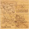 Totally Bamboo California State Puzzle 4 Piece Bamboo Coaster Set with Case(Louisiana)