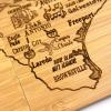 Totally Bamboo California State Puzzle 4 Piece Bamboo Coaster Set with Case(Texas)