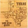 Totally Bamboo California State Puzzle 4 Piece Bamboo Coaster Set with Case(Texas)